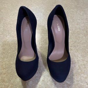Aldo 'Kassandra' Womens Platform Pumps - Stiletto Heel - Navy - Size 5